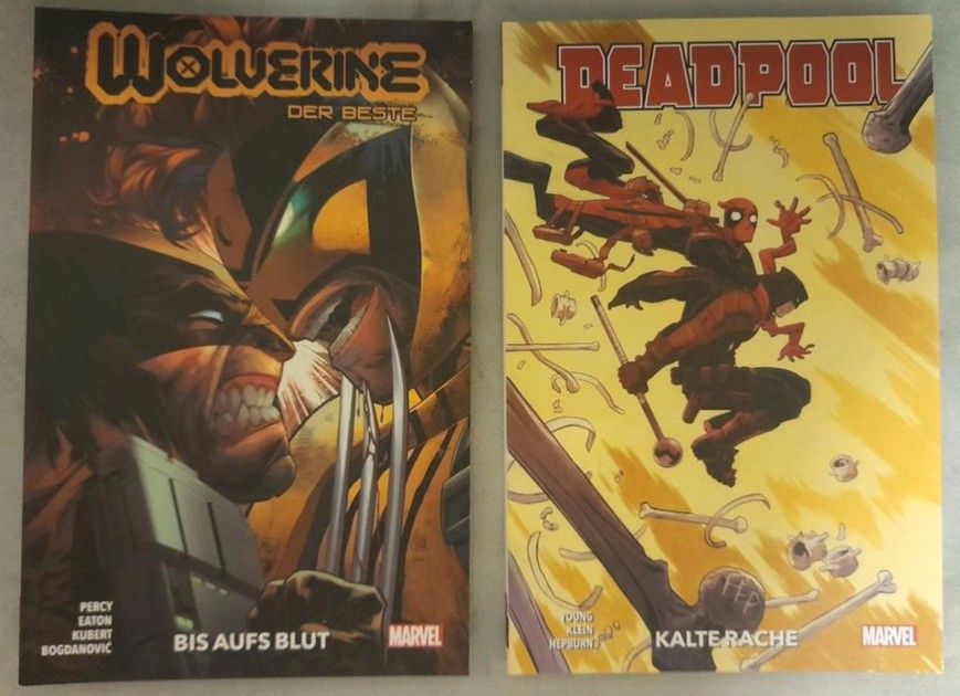 2x Wolverine + Deadpool Marvel Paperback Top Zustand in Marl