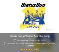 Status Quo & Spider Murphy Gang am 27.06. in Hadamar ‼️ Hessen - Bebra Vorschau
