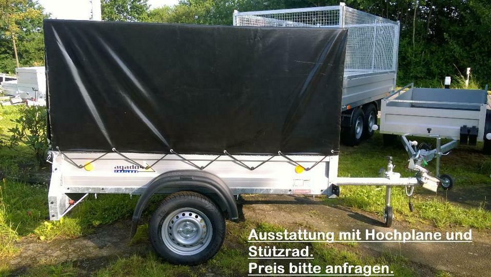 AGADOS Anhänger, VZ 21,750 kg, Alu, 205x108x45cm, mit Zurrösen in Siek