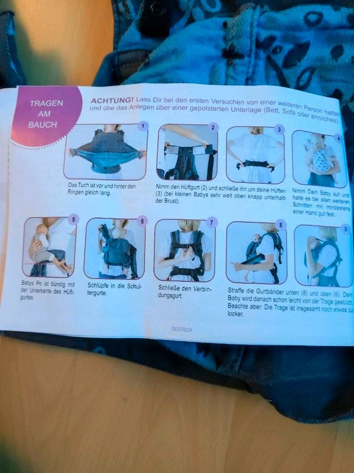 Emeibaby 2 in 1 Babytrage - Tragetuch, Baby Carrier in Ergoldsbach