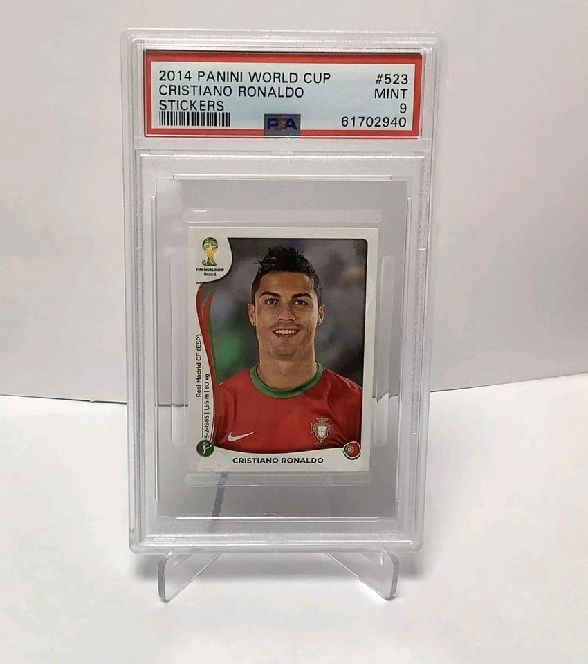 Panini 2014 World Cup Cristiano Ronaldo PSA 9 #523 Mint Portugal. in Dortmund