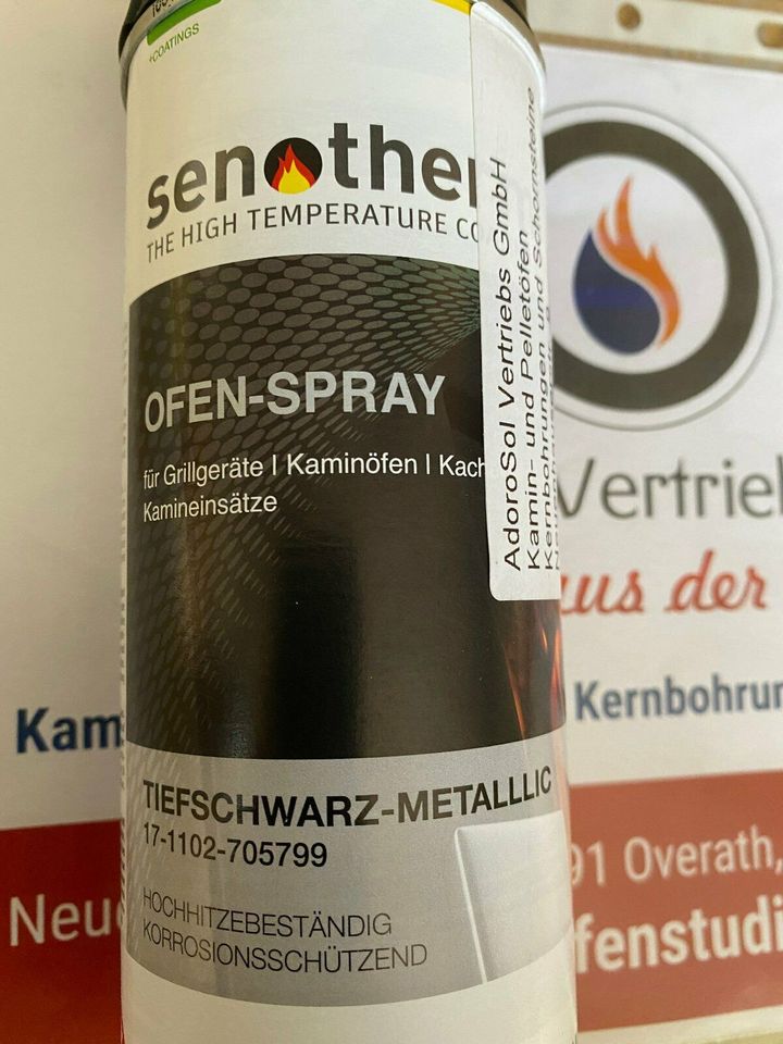 Sprühdose Ofenlack Senotherm tiefschwarz - metallic in Wiehl