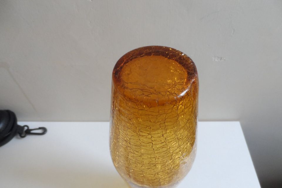 Craquele Glas Vase Chrashglas Vase 1970er Schönheit 26,5 cm. in Berlin