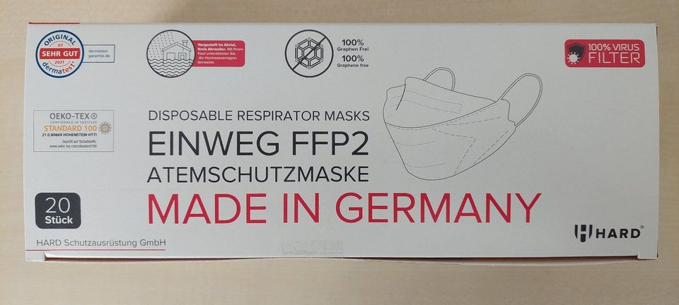 FFP2  ATEMSCHUTZMASKEN  EN 149 : 2001  +  A1 : 2009  /  38 STÜCK in Lörrach