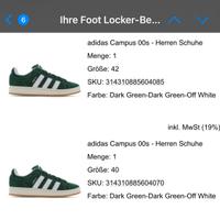 Adidas Campus 00s Dark Green grün Gr. 40 & 42 NEU RECHNUNG 100%OG Hessen - Bad Homburg Vorschau