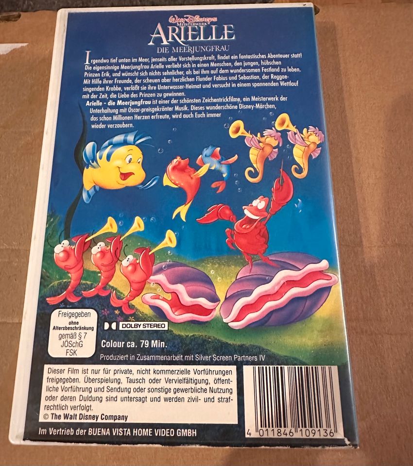 Walt Disney Meisterwerk Arielle VHS, Hologramm 0913/25 in Tittling