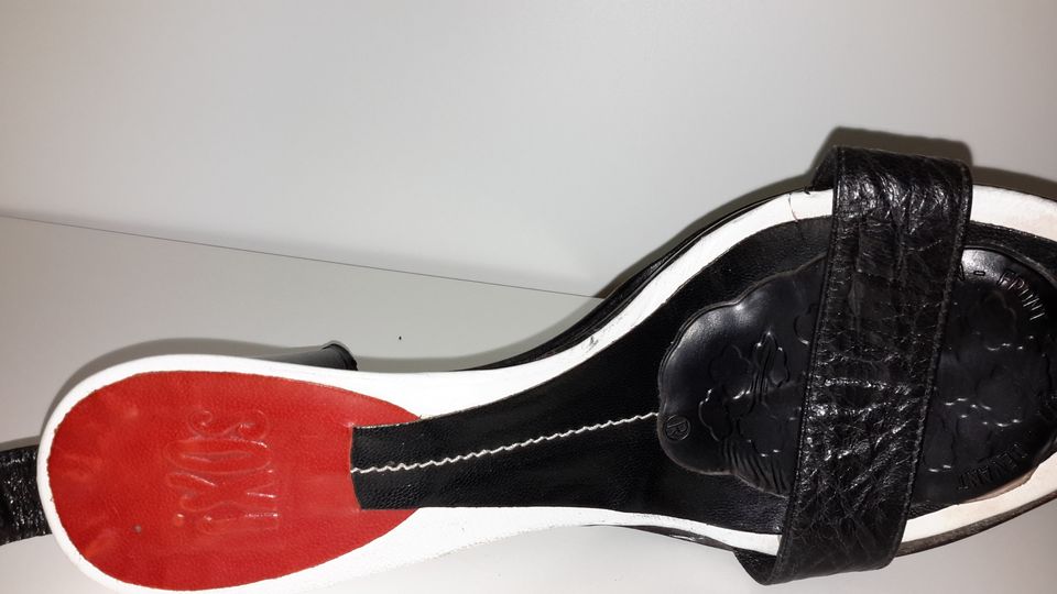 IXOS High Heels Gr. 37 Sandalen schwarz Leder Absatz 9,5cm in Köln