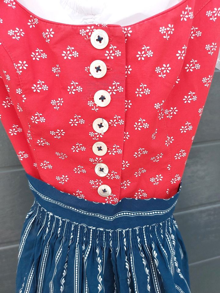 Dirndl Maxi rot Gr. 34 von Hammerschmied inkl. Bluse von Distler in Schwabmünchen