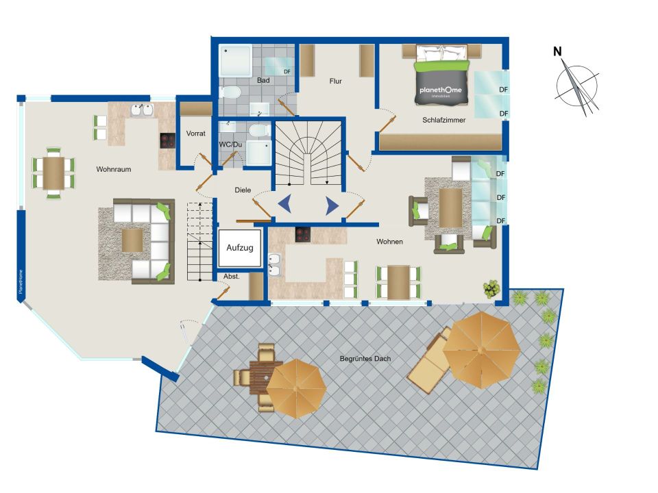 Modernes Dreifamilienhaus mit Gewerbeanteil und großen Garagen Nähe Lörrach in Schallbach