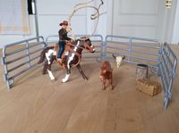 Schleich Team Roping Cowboy 41418, Kälbchen, Gehege, Zubehör Bayern - Hallbergmoos Vorschau