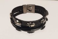 Geflochtene Leder Armband Bracelet Skull Handmade Niedersachsen - Delmenhorst Vorschau