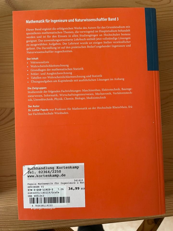 Papula Mathematik für Ingenieure & Naturwissenschaftler Band 1-3 in Haltern am See