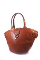 THE BRIDGE  Leder Schultertasche Shopper Vintage Cognac Braun Hamburg-Nord - Hamburg Winterhude Vorschau