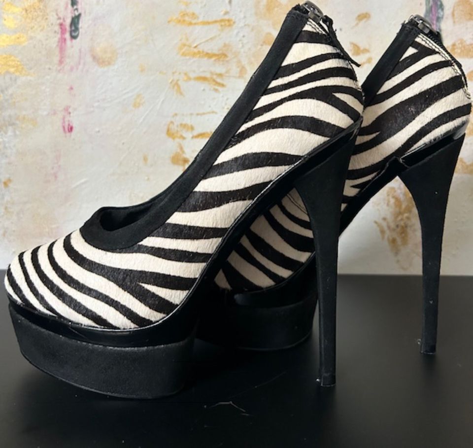 ❤️ Stiletto Pumps Zebra Liebhaber Sammler High Heel Bronx 39 in Stuttgart