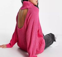 Asyou Strickpulli mit Rückenausschnitt Rolli PINK Nordrhein-Westfalen - Meerbusch Vorschau