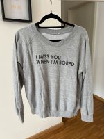 Bershka Pullover Sweatshirt grau I miss you Damen Teenager S Bayern - Gröbenzell Vorschau