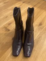 Darkviolette Stiefeletten in Glattleder  Größe 39 Freiburg im Breisgau - March Vorschau