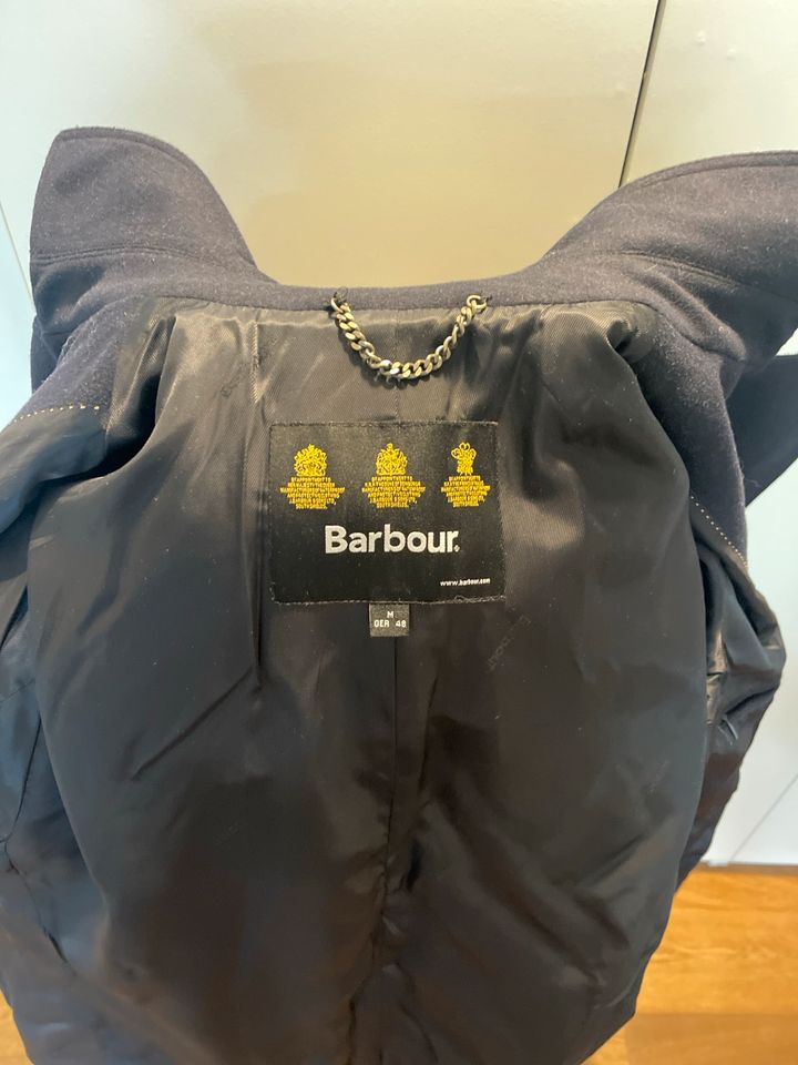 Barbour Woll-Trench Mantel navy Gr.45/M neuwertig in Düsseldorf