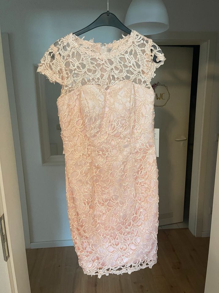 Standesamt Hochzeitskleid Abendkleid Rosé spitze schick neu gr S in Zwickau