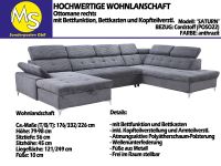 Sofa Couch Wohnlandschaft U Form Bettfunktion-Bettkasten Cord gra Nordrhein-Westfalen - Mettingen Vorschau