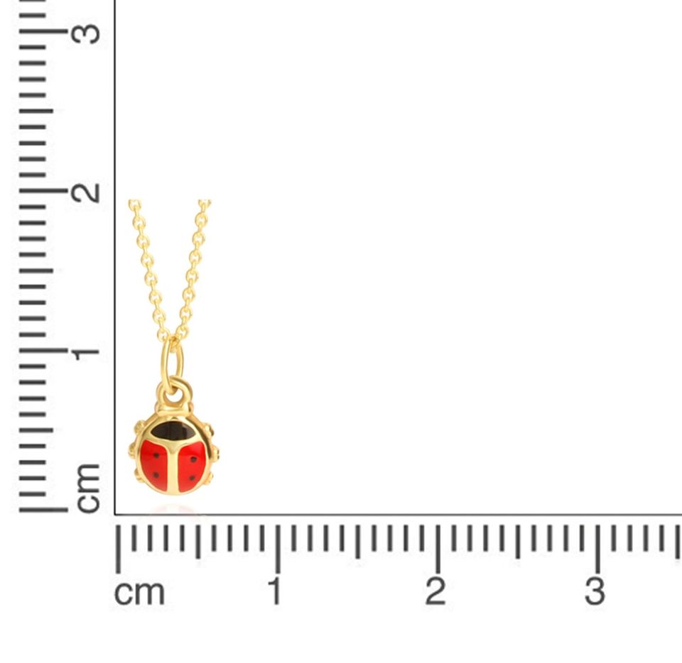 Marienkäfer Anhänger Gold 333 handlackiert in Düsseldorf