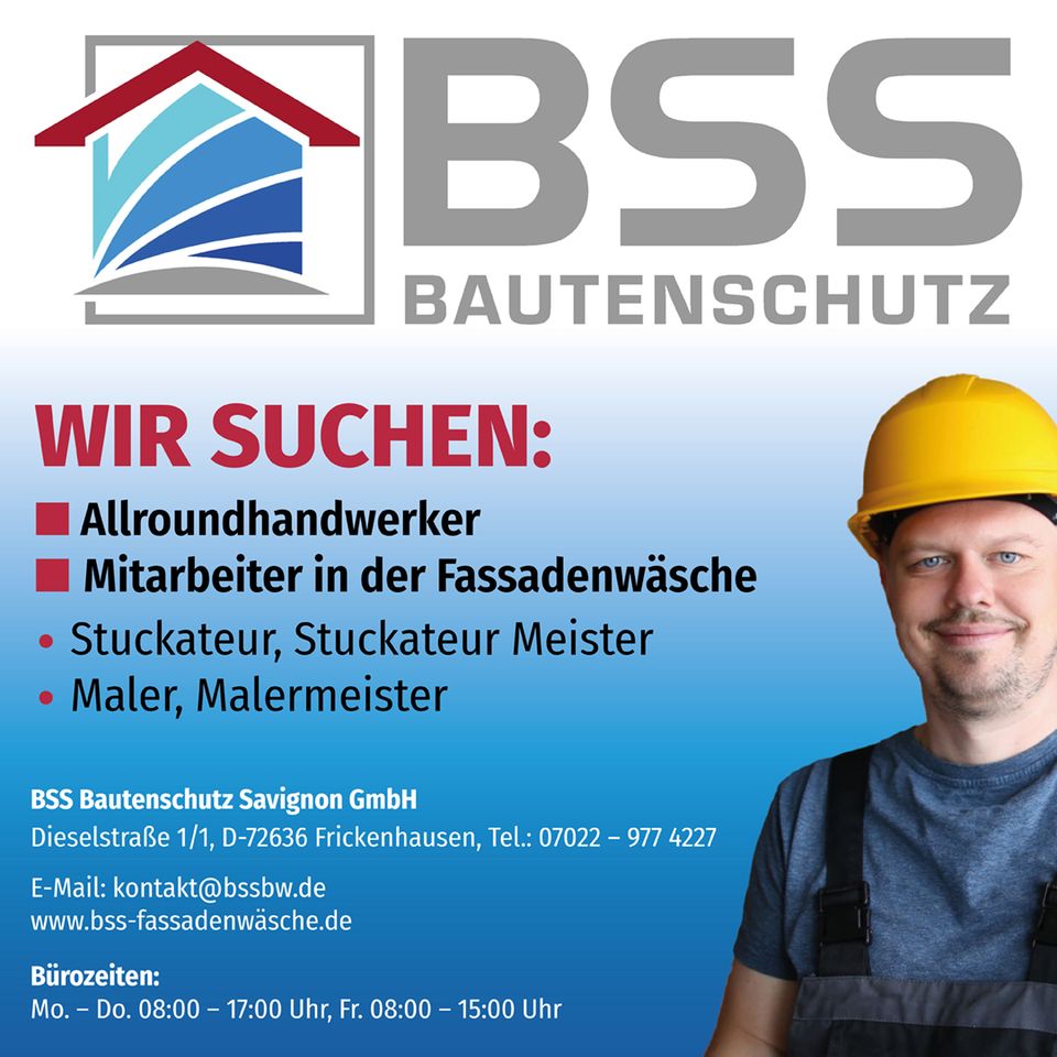 Mitmacher gesucht! Stellenangebot Job Maler Stuckateur Meister in Frickenhausen