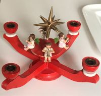 Adventsleuchter rot mit 4 sitzenden Engeln Bayern - Friedberg Vorschau