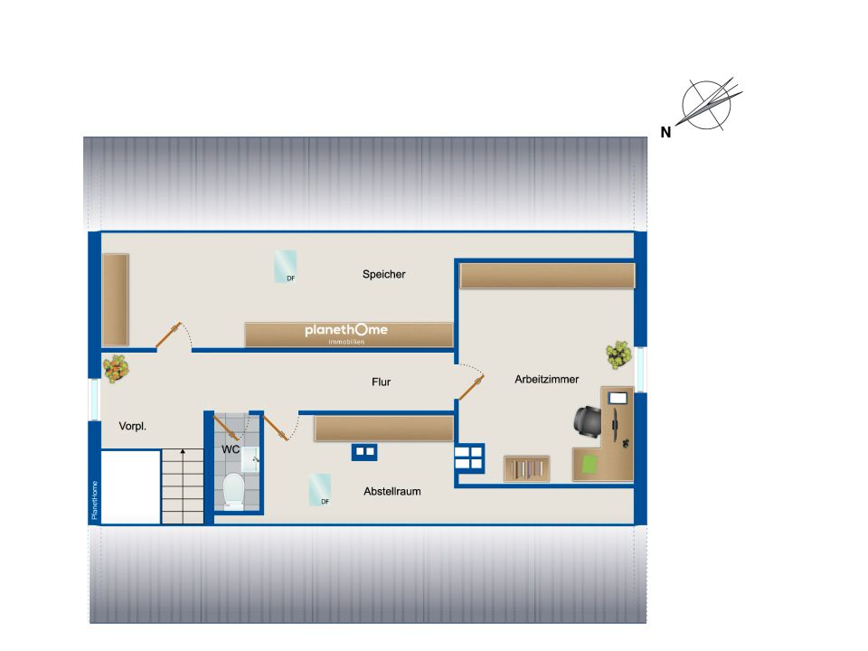 Ein großes Mehrfamilienhaus mit angrenzendem Baugrundstück und einem ausgedehnten Gartenbereich. in Karlsruhe