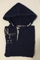 TomTailor Sweater Kapuzen-Shirt Hoodie dunkelblau Print weiss 164 Brandenburg - Teltow Vorschau