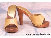 3555 unisex-heels; neue high heels gr. 42; echtholz, echtleder! Hessen - Limeshain Vorschau