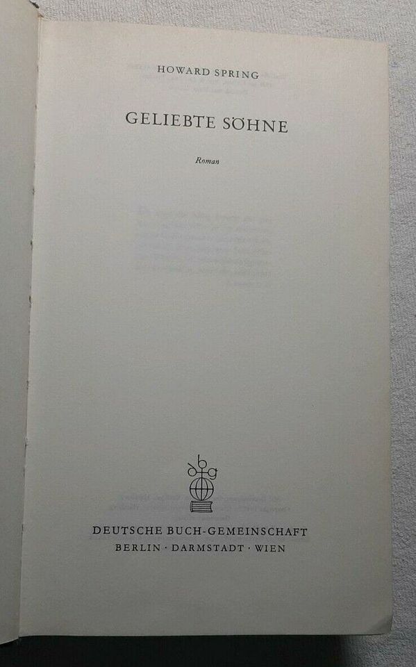 Buch Roman "Geliebte Söhne"  von Howard Spring, 1966, Halbleder in Ingolstadt