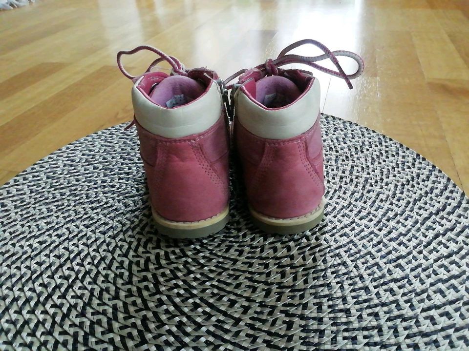 Timberland Kids Boots Gr. 25 rosa Wildleder Reißverschluss in Reutlingen