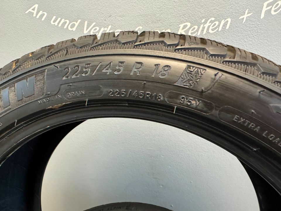 4x 225/45R18 Winterreifen Michelin Pilot Alpin 7mm TOP DOT21 in Rüsselsheim