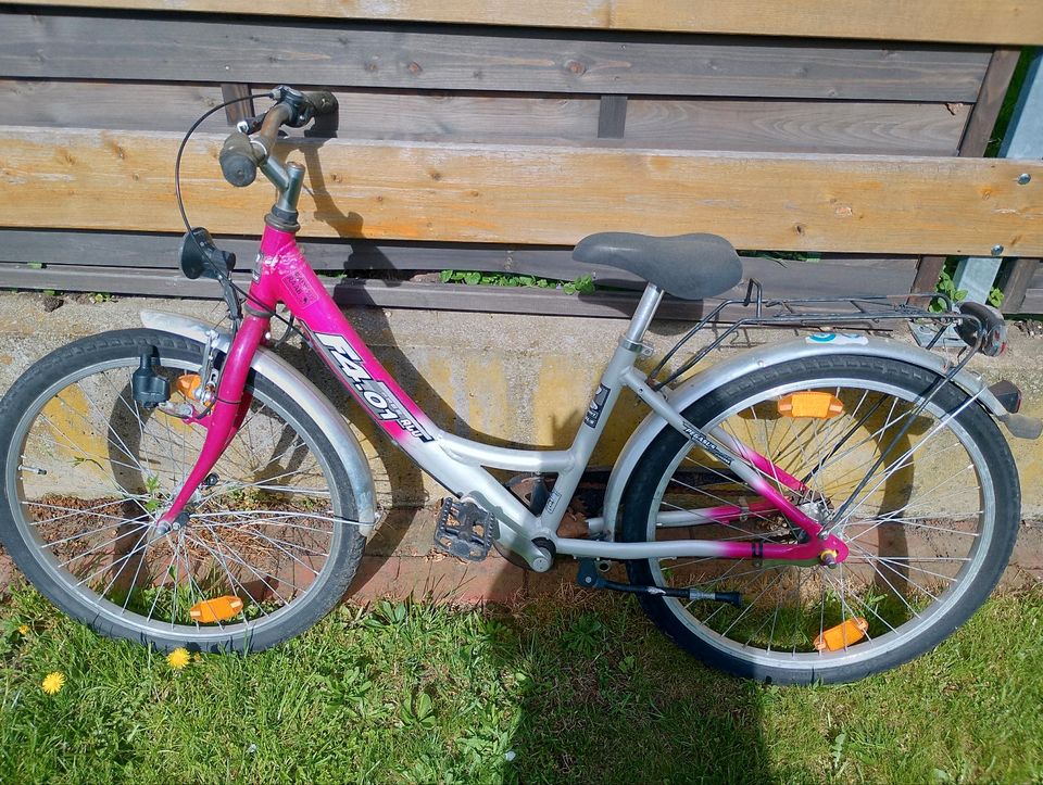 Fahrrad silber pink in Osterzell