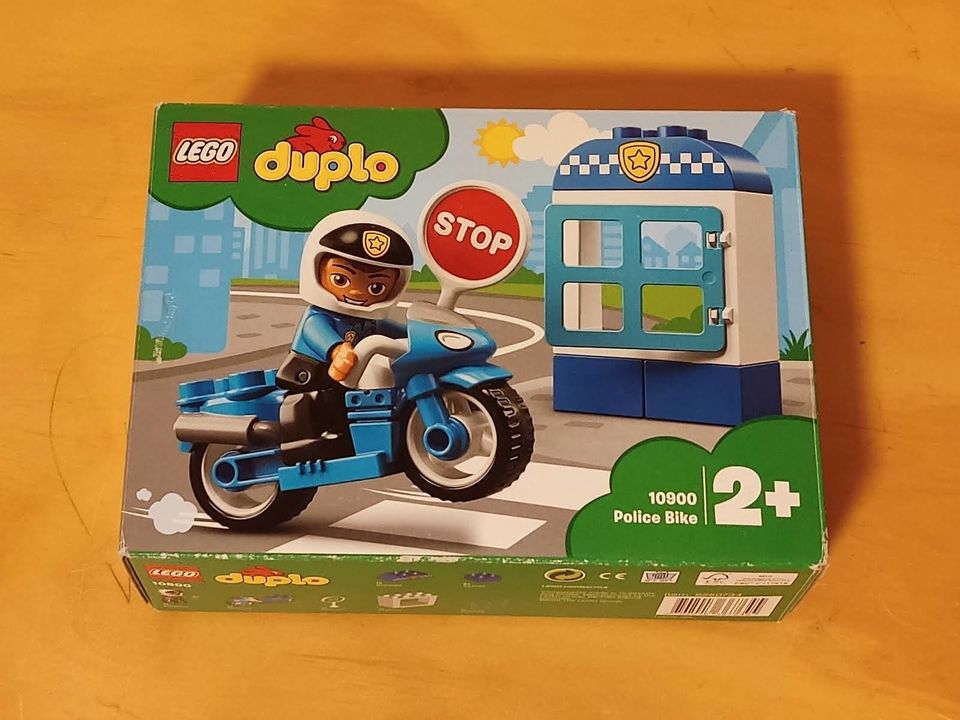 LEGO 10900 DUPLO Polizeimotorrad mit Originalkarton, vollständig in Braunschweig