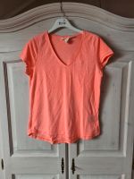 T-Shirt, H&M,  Gr.S, neon orange, Bayern - Siegsdorf Vorschau
