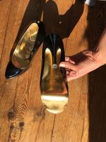 ❗️SALE: High Heels schwarz gold Lack Plateau Pole Dance Festival Brandenburg - Potsdam Vorschau