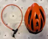 ✨TOP✨ACTION Kinder Fahrradhelm neonorange Gr. S & Fahrradschloss Bayern - Herrieden Vorschau