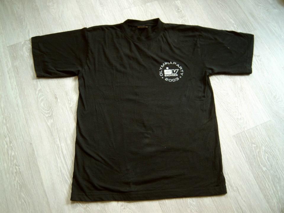 T-Shirt Herren schwarz Gr. M dicke Baumwolle Aufdruck s.u. in Stauchitz