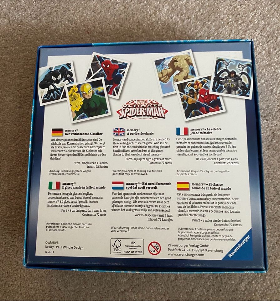 Kinderspiel memory Marvel „Ultimate Spider-Man“ von Ravensburger in Ludwigsfelde