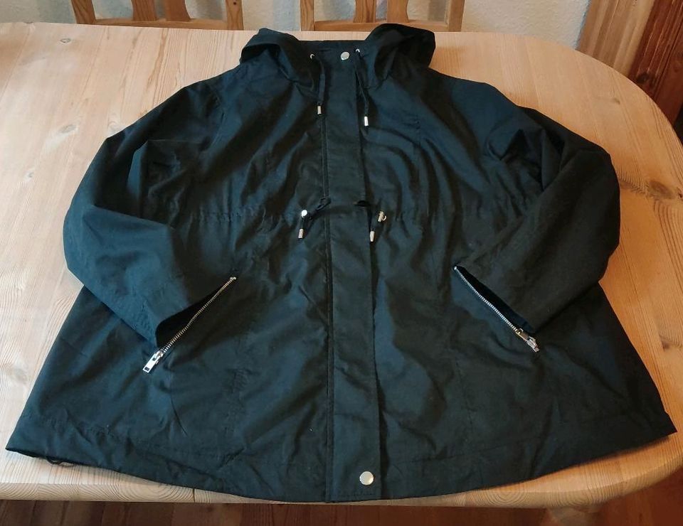 Longjacke Parka leichte Sommer Jacke H&M XL 44 46 Schwarz Kapuze in Brühl