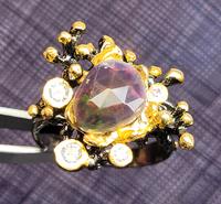 Ring Opal Opalring mit echtem facettierten Schwarzopal 925 Silber Niedersachsen - Wolfenbüttel Vorschau