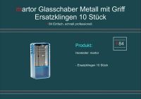 martor Glasschaber Metall mit Griff Ersatzklingen 10 Stück F84 Bayern - Tirschenreuth Vorschau