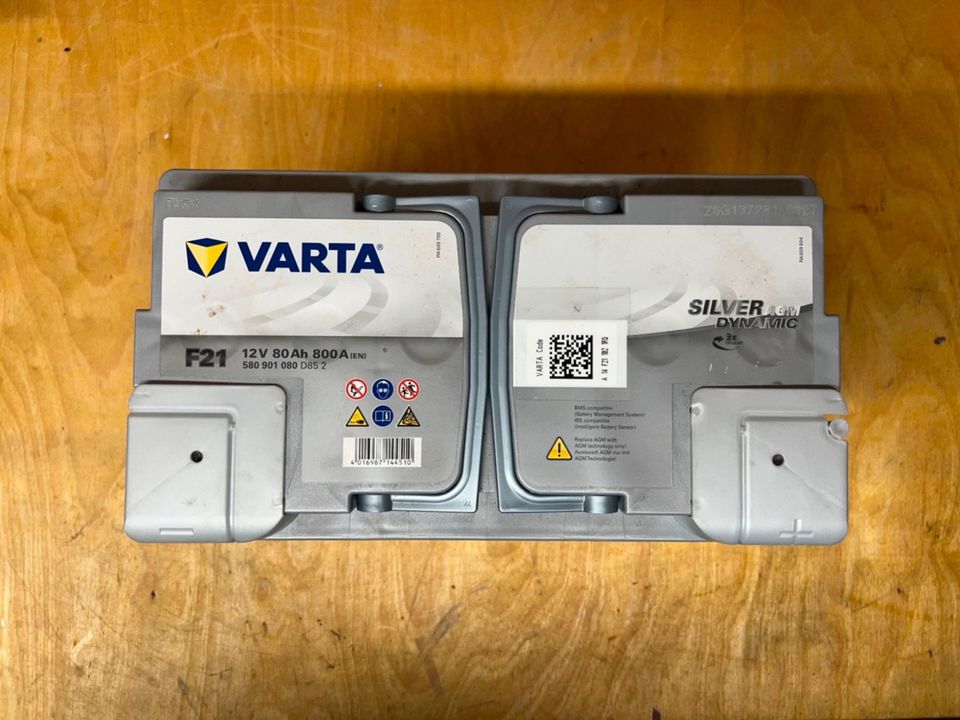Start/Stop-Batterie Varta Silver Dynamic AGM F21 12V 80Ah 800A in Neustadt  - Huckelriede, Ersatz- & Reparaturteile