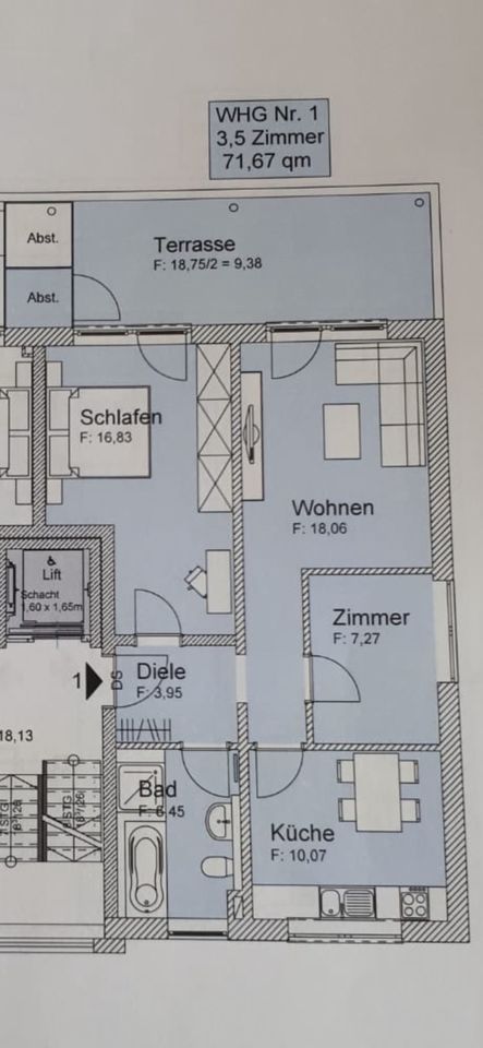 3-Zimmer Wohnung im Zentrum von 78234 Engen in Engen