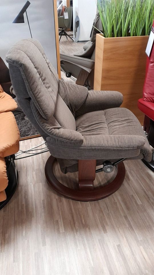 Stressless Sessel inkl. Hocker Reno S Dahlia Brown Classic Brown in Kaiserslautern