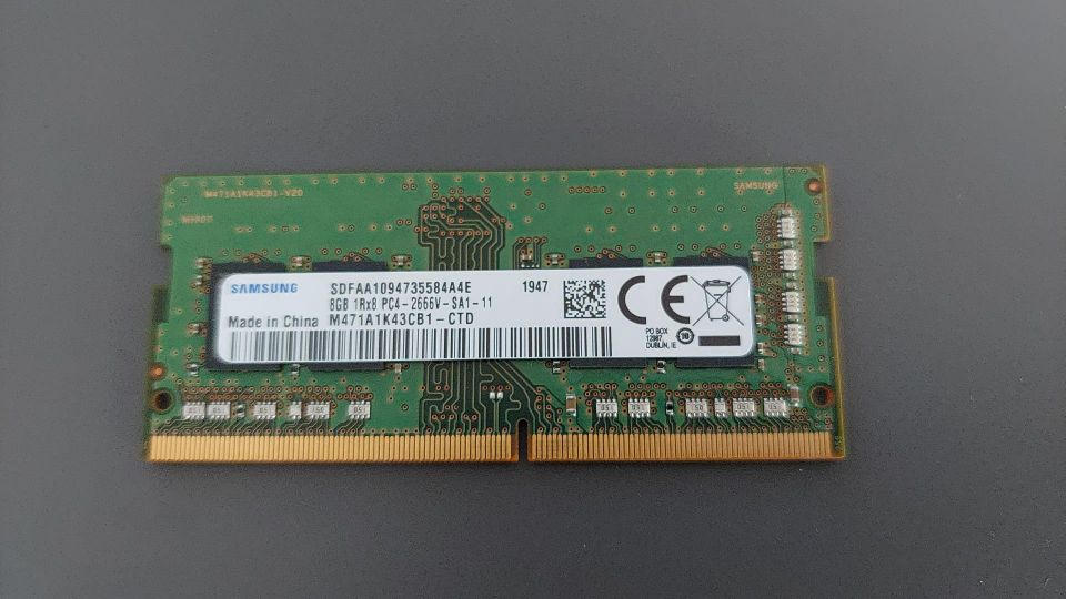 SAMSUNG 8 GB RAM 1Rx8 PC4 2666V SA1 11 in Wiesbaden
