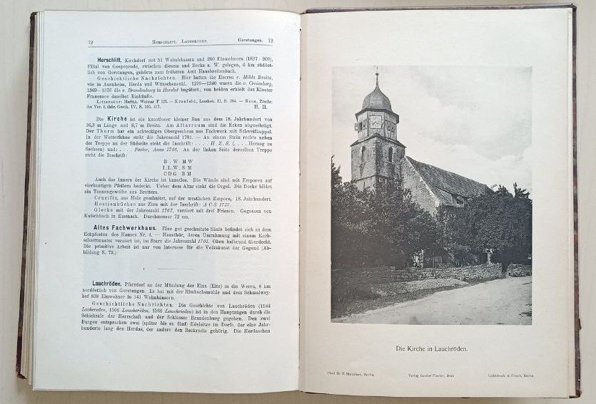 BAU- UND KUNST-DENKMÄLER THÜRINGENS EISENACH & GERSTUNGEN 1915!!! in Straußfurt