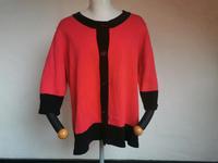 Fabiani Strickjacke 3/4-Arm rot schwarz Niedersachsen - Buxtehude Vorschau