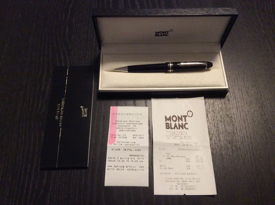 Mont Blanc Meisterstück Platinum-Coated LeGrand Kugelschreiber in Obertshausen